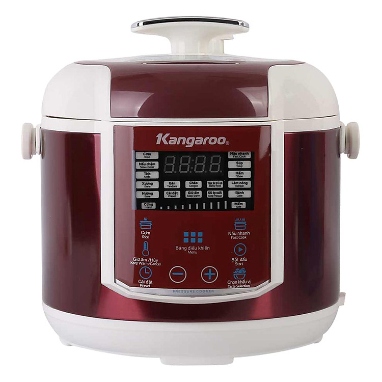 Nồi Áp Suất Điện Tử Đa Năng Kangaroo KG281 (1000W) - Đỏ Đô - Hàng chính hãng