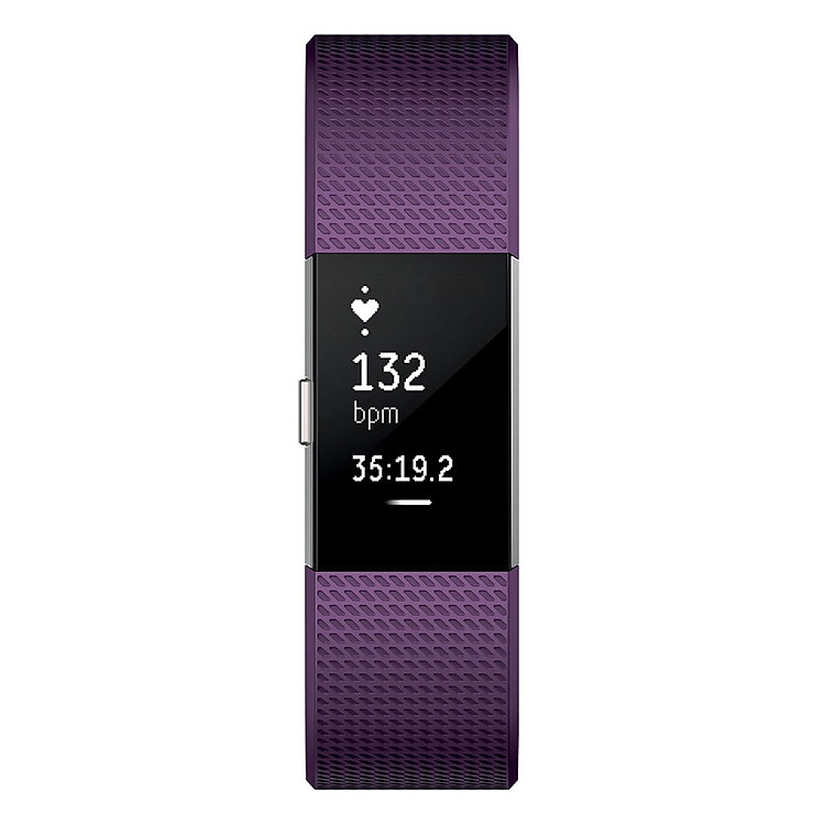 Đồng Hồ Thông Minh Fitbit Charge 2 (Size Large) - Hồng Mận - Hàng Nhập Khẩu