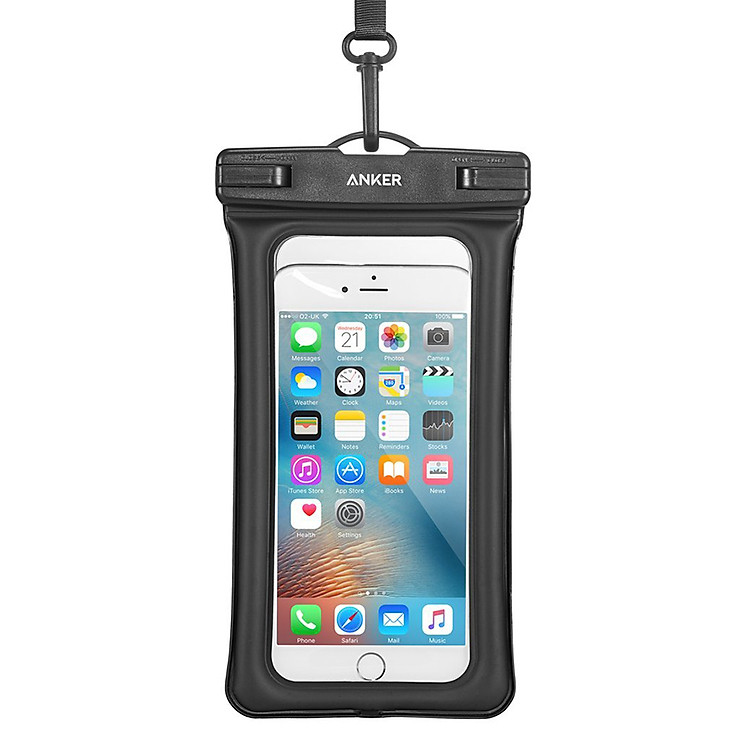 Túi Chống Nước Cho Điện Thoại Anker - A7095011 / A7081011 (Đen) - Hàng Chính Hãng