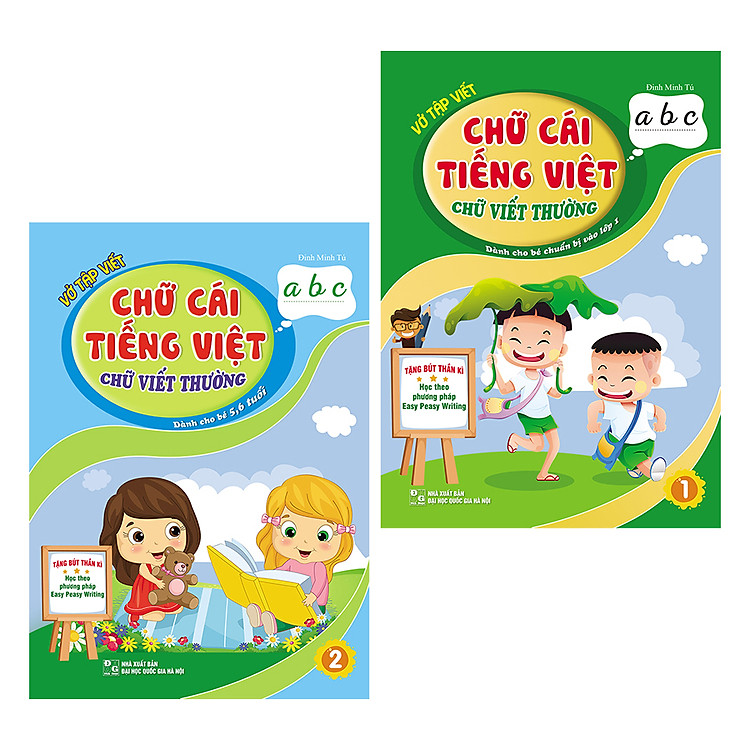 Vở Tập Viết Chữ Cái Tiếng Việt – Chữ Viết Thường (Trọn Bộ 2 Cuốn)