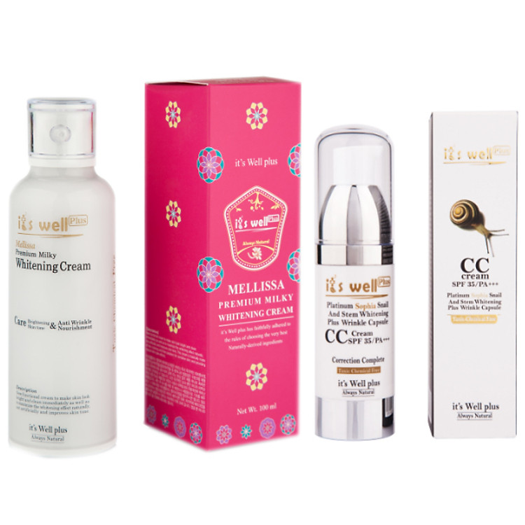 Bộ Đôi It's Well Plus: Kem Sữa Trắng Da Mellissa Và Sophia CC Cream