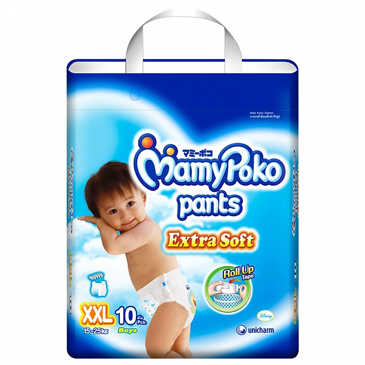 Tã Quần Mamypoko Bé Trai XXL10 (10 Miếng)