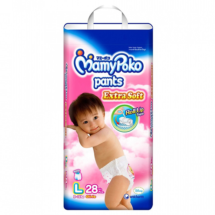 Tã Quần Mamypoko Bé Gái Gói Đại L28 (28 Miếng)