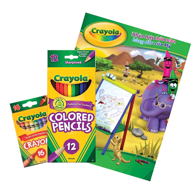 Combo Vẽ Và Tô Màu Crayola CB07 (Tặng Kèm 5 Quyển Vở Học Sinh)