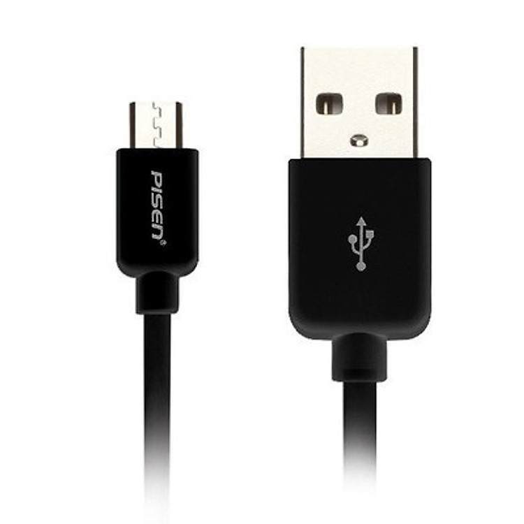 Cáp Sạc Micro USB Pisen 800mm - Đen - Hàng Chính Hãng