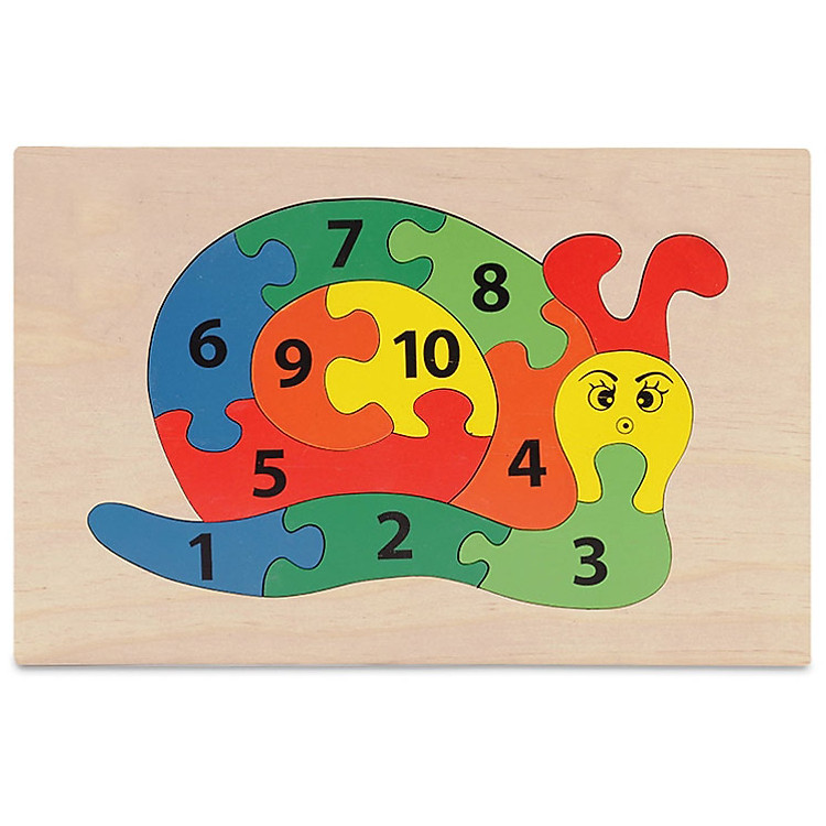 Đồ Chơi Gỗ Tranh Ghép Vietoys Ốc Sên Học Số VT3P-0033