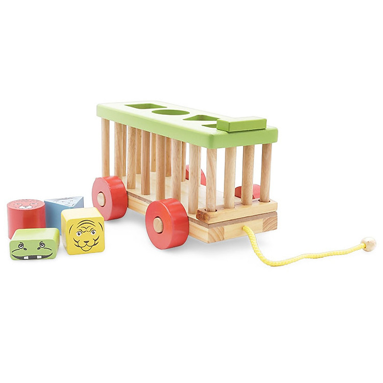 Đồ Chơi Gỗ Mô Hình Vietoys Xe Cũi Thả Hình Thú VT3P-0114