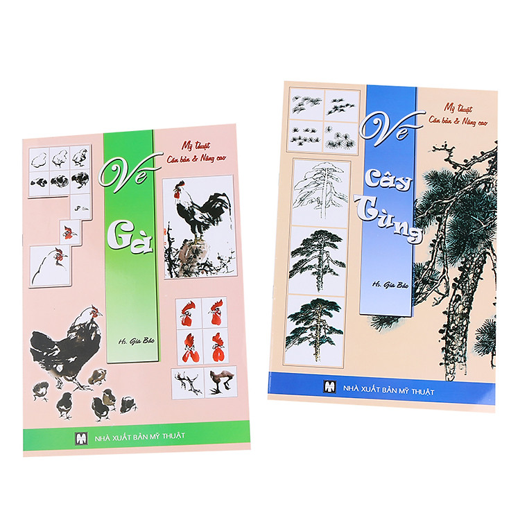 Sách Bộ Mỹ Thuật Căn Bản Và Nâng Cao (Vẽ Gà - Vẽ Cây Tùng)