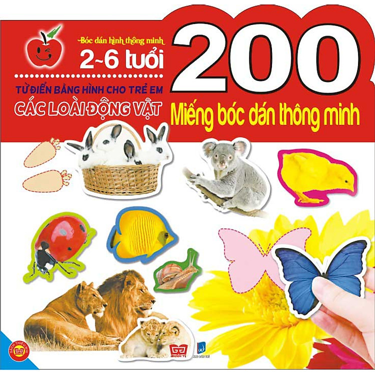 Sách 200 Miếng Bóc Dán Thông Minh- Các Loài Động Vật