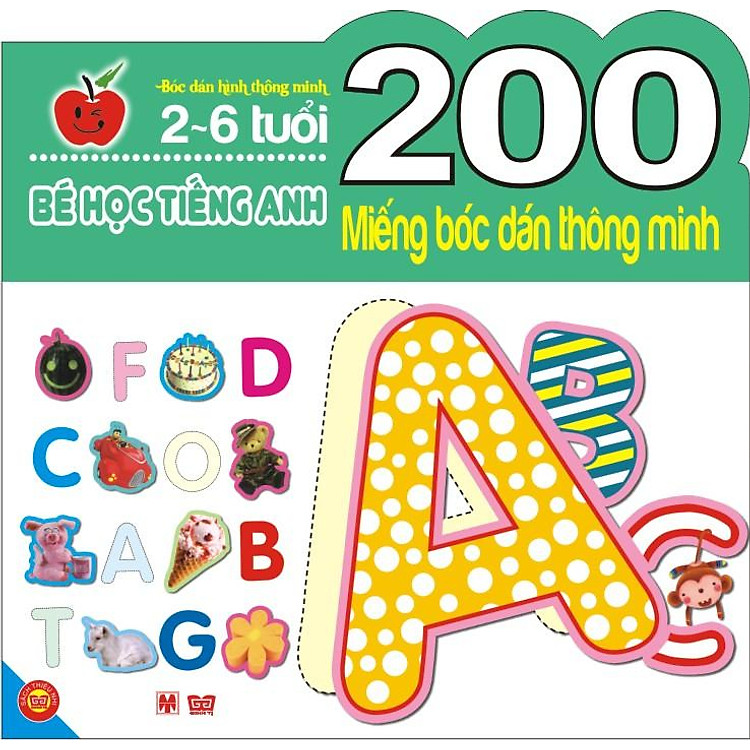 Sách 200 Miếng Bóc Dán Thông Minh - Bé Học Tiếng Anh (2-6 Tuổi)