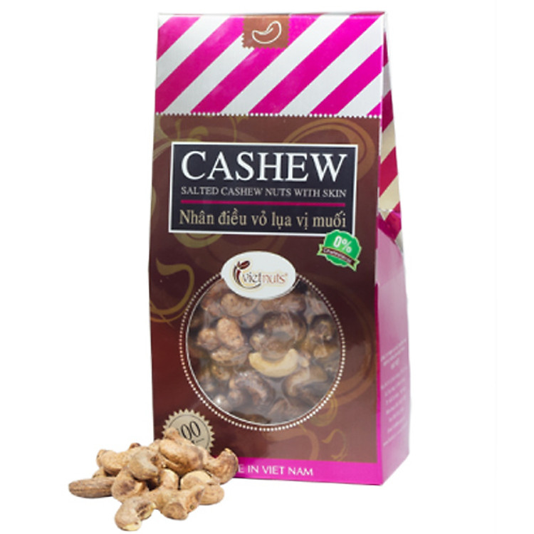 Nhân Điều Vỏ Lụa Vị Muối Vietnuts Hộp (200g) - HV009