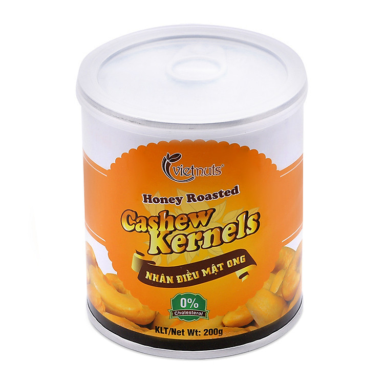 Nhân Điều Vị Mật Ong Vietnuts Lon (200g) - HV004