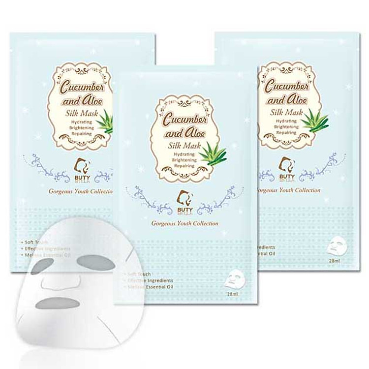 Combo 3 Mặt Nạ Lụa BUTYBUTY USA Dưa Leo Và Nha Đam
