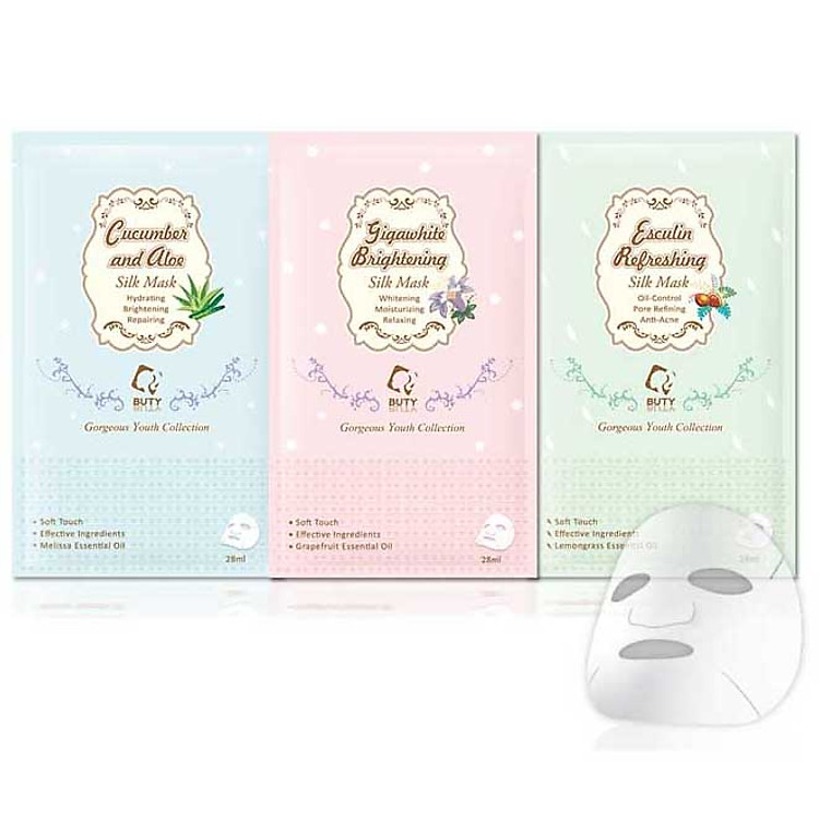 Combo 3 Mặt Nạ Lụa BUTYBUTY USA Trẻ Đẹp Rạng Ngời
