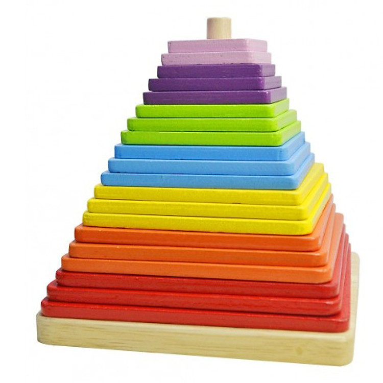 Đồ Chơi Gỗ Kim Tự Tháp Tottosi Hình Vuông 202008 (22 Mảnh)