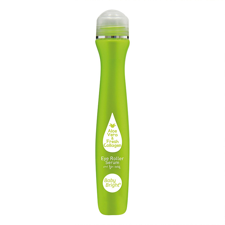 Bút Lăn Mắt Lô Hội Và Collagen Tươi Baby Bright Aloe Vera Fresh Collagen Eye Roller Serum 15ml