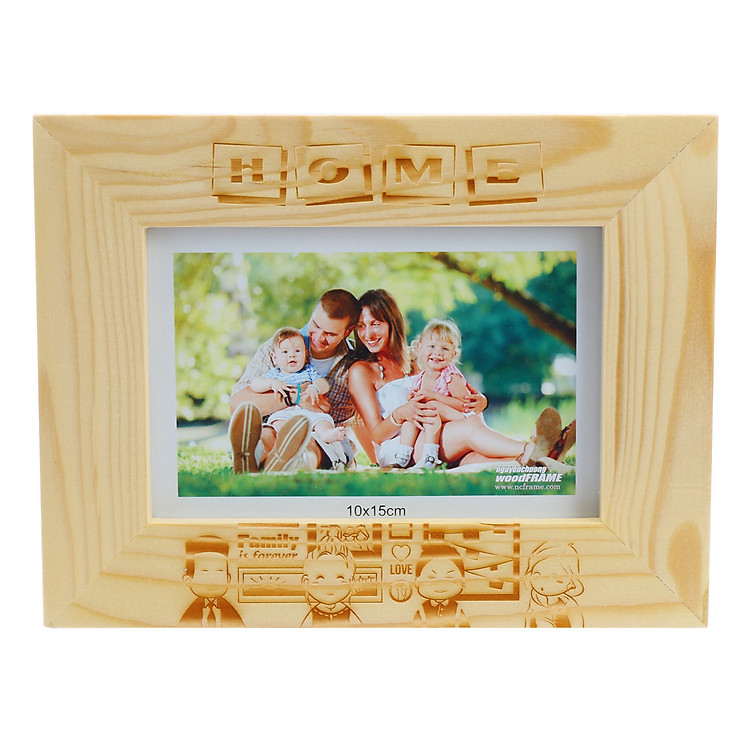 Khung Hình Khắc Laser Gia Đình (10x15cm) - Mẫu 3