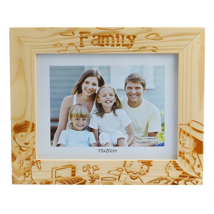 Khung Hình Khắc Laser Gia Đình (15x20cm) - Mẫu 9