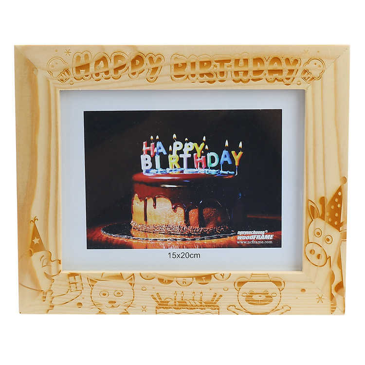 Khung Hình Khắc Laser Sinh Nhật (15x20cm) - Mẫu 12