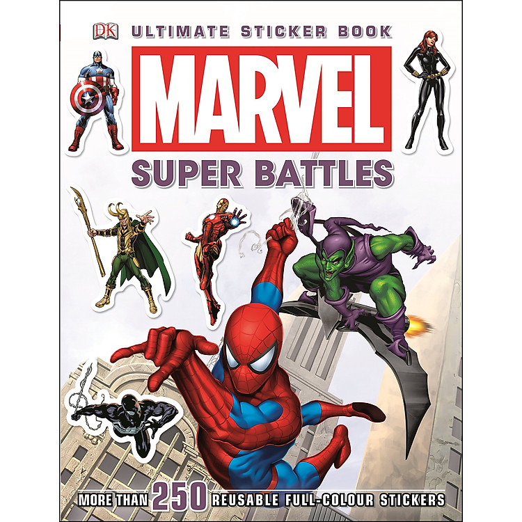 Sách Marvel Ultimate Sticker Book: Super Battles