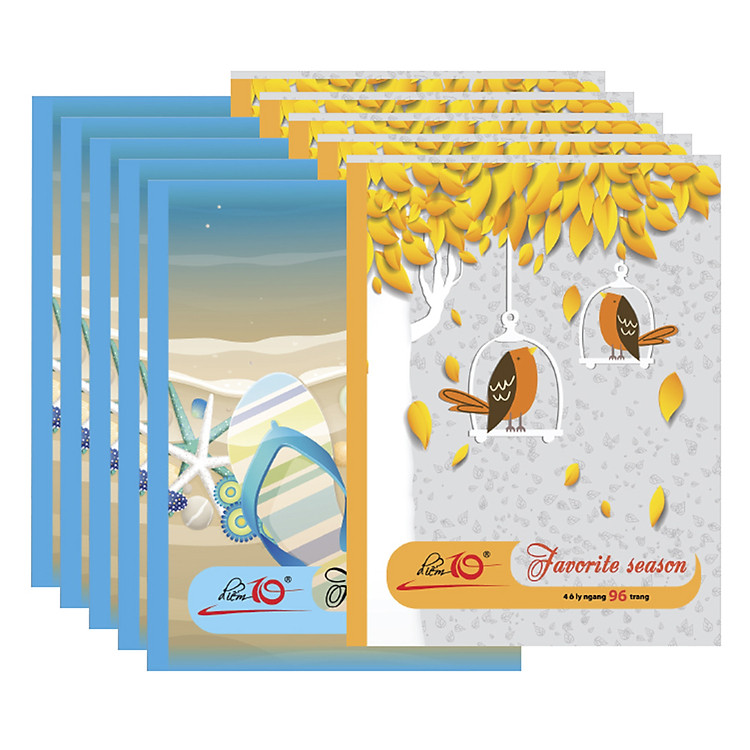 Lốc 10 Cuốn Tập 4 Ô Ly Ngang Điểm 10 Thiên Long NB64 (96 Trang)