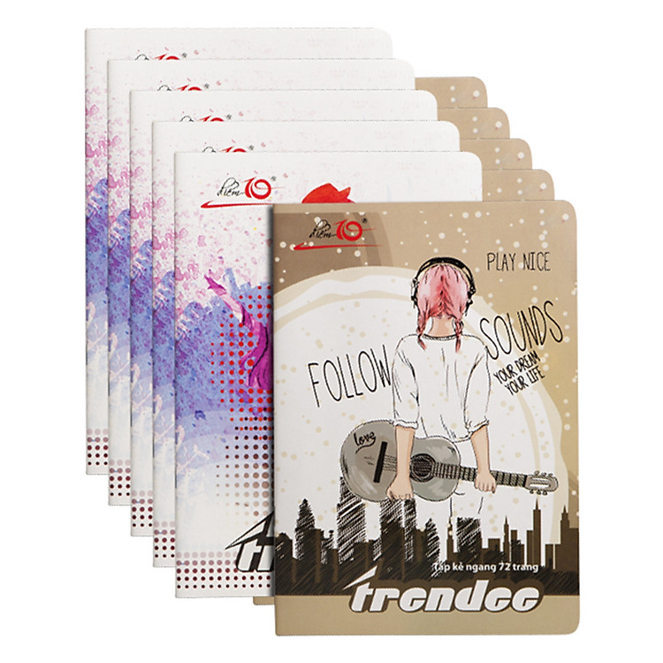 Lốc 10 Cuốn Tập Kẻ Ngang Điểm 10 Thiên Long NB81 (72 Trang)