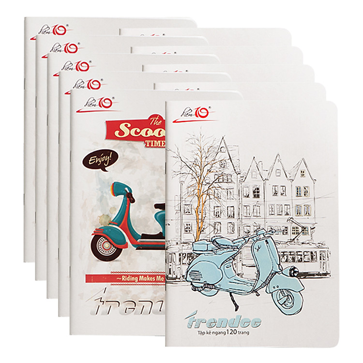 Lốc 10 Cuốn Tập Kẻ Ngang Điểm 10 Thiên Long NB83 (120 Trang)