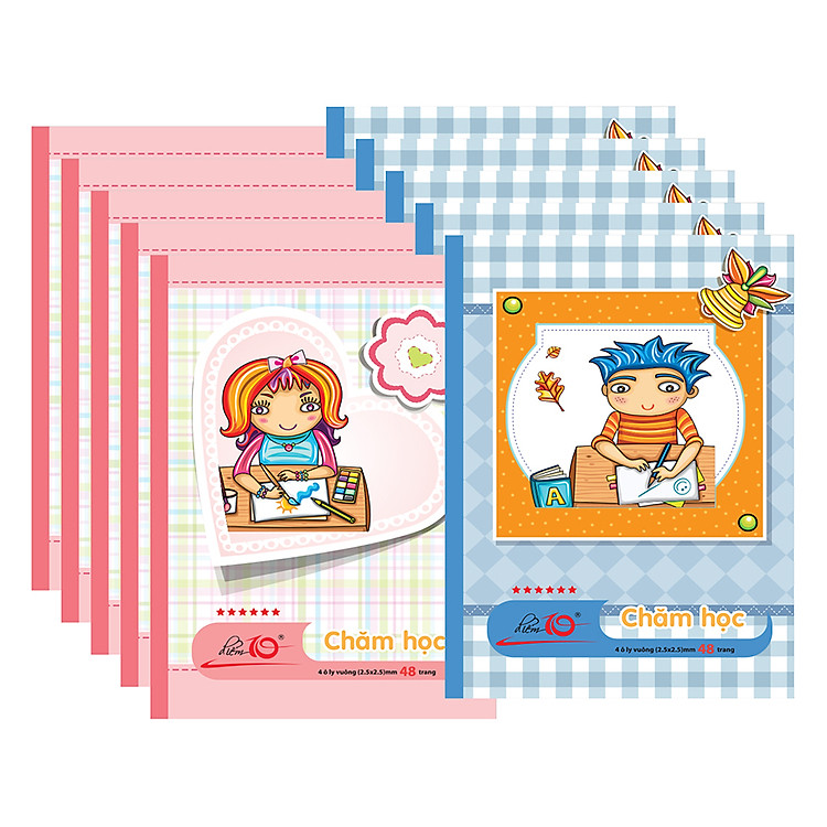 Lốc 10 Cuốn Tập 4 Ô Ly Vuông Điểm 10 Thiên Long NB68 (48 Trang)