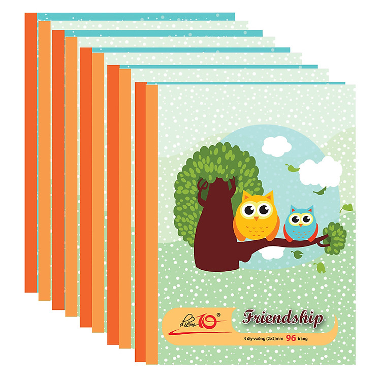 Lốc 10 Cuốn Tập 4 Ô Ly Vuông Điểm 10 Thiên Long NB39 (96 Trang)