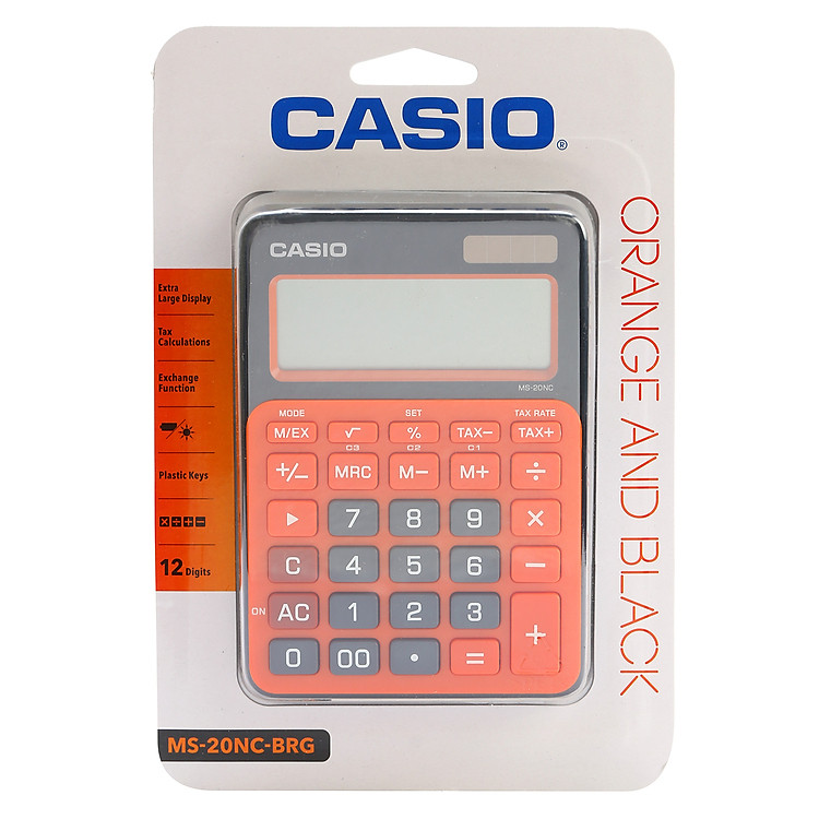 Máy Tính Để Bàn Casio MS-20NC Cam Đen
