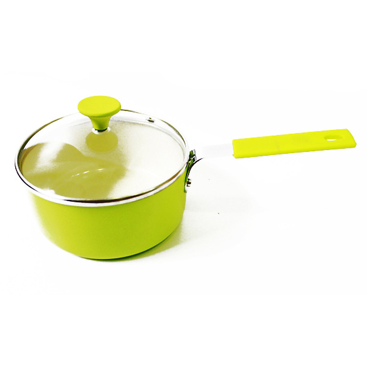 Nồi Bột Phủ Sứ Chống Dính Có Vung Kính Smartcook 2355967 (14cm) - Xanh lá