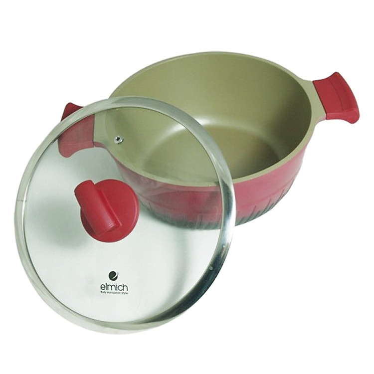 Nồi Chống Dính Đáy Từ Nắp Kính Red Phoenix Elmich EL7171 2357171 24cm