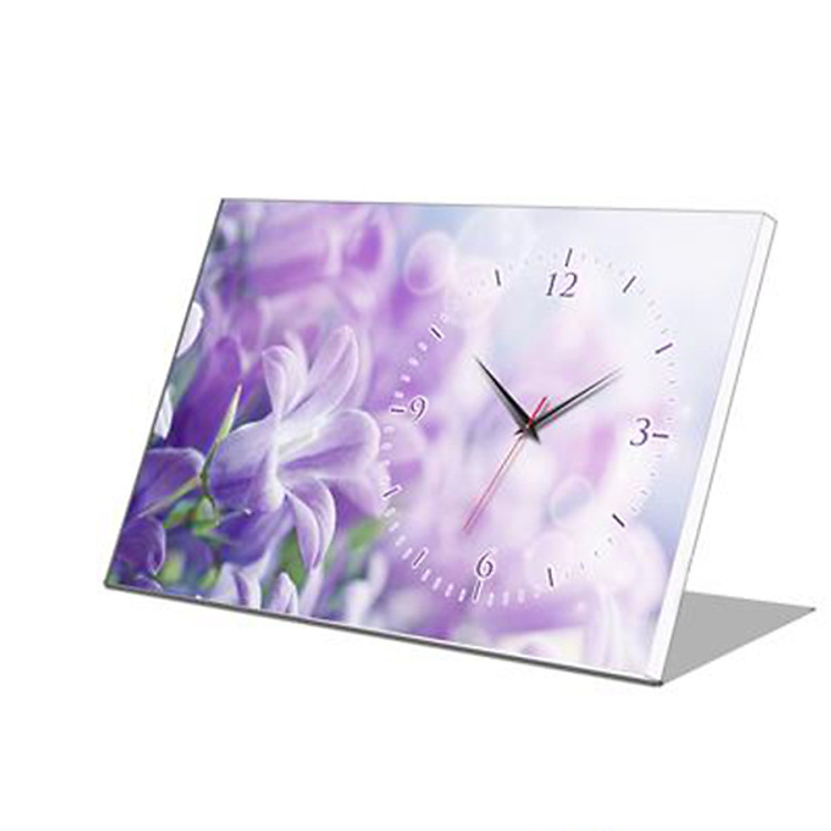 Đồng Hồ Để Bàn Vicdecor DHB0042 Hoa Tím 5