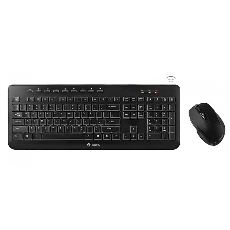 Bộ Bàn Phím Chuột Không Dây i-Rocks IRK15RP - Hàng Chính Hãng