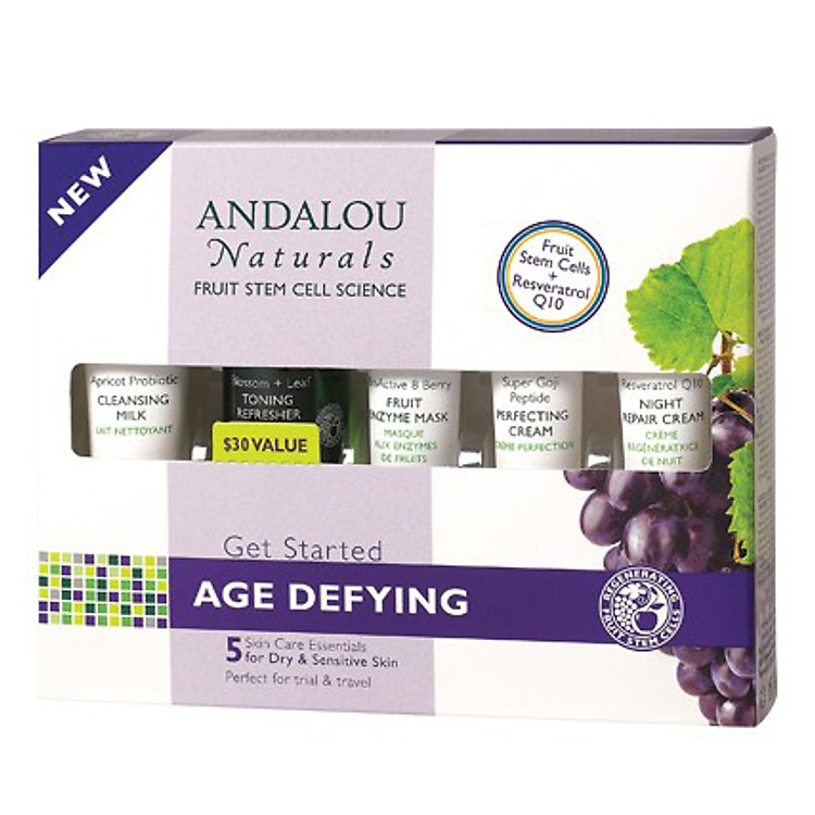 Bộ 5 Sản Phẩm Chăm Sóc Da Chống Lão Hóa Andalou Naturals – 25500