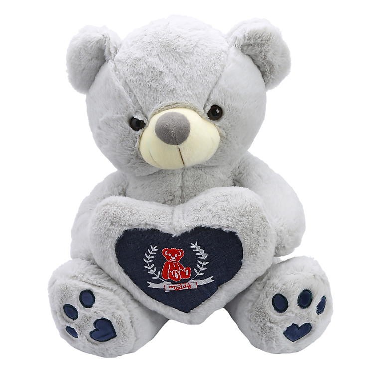 Gấu Ôm Tim Vải Jean 3800