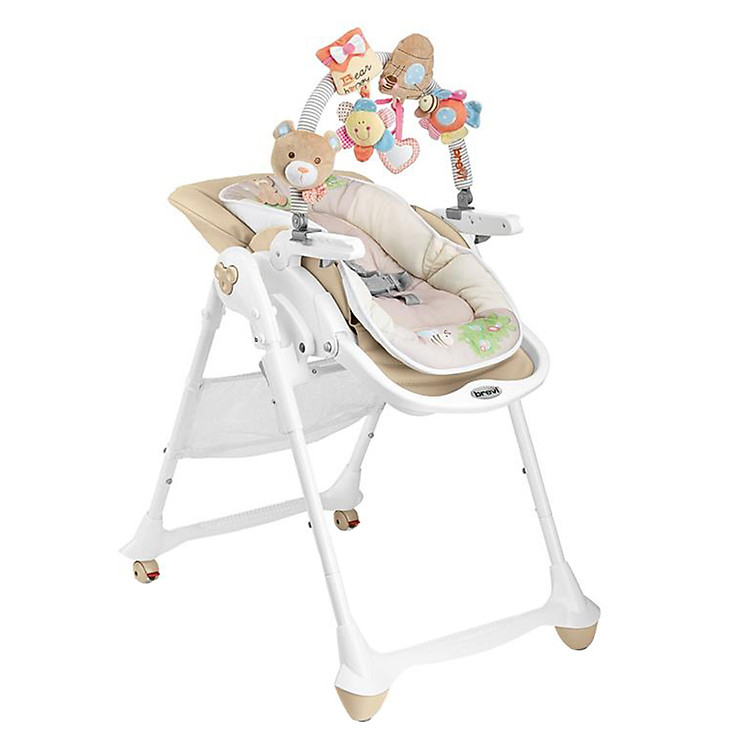 Ghế Ăn Có Đồ Chơi Cho Bé Brevi - B.Fun BRE279-642 - Ghi Nâu