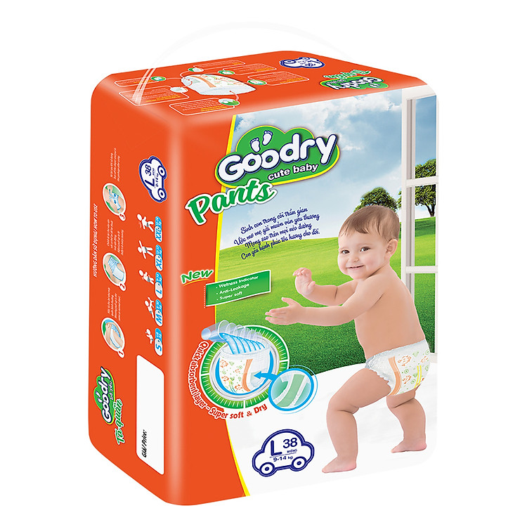 Tã Quần Goodry PGDL38TS Gói Lớn L38 (38 Miếng)