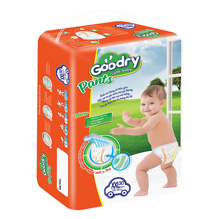 Tã Quần Goodry PGDX30TS Gói Lớn XXL30 (30 Miếng)