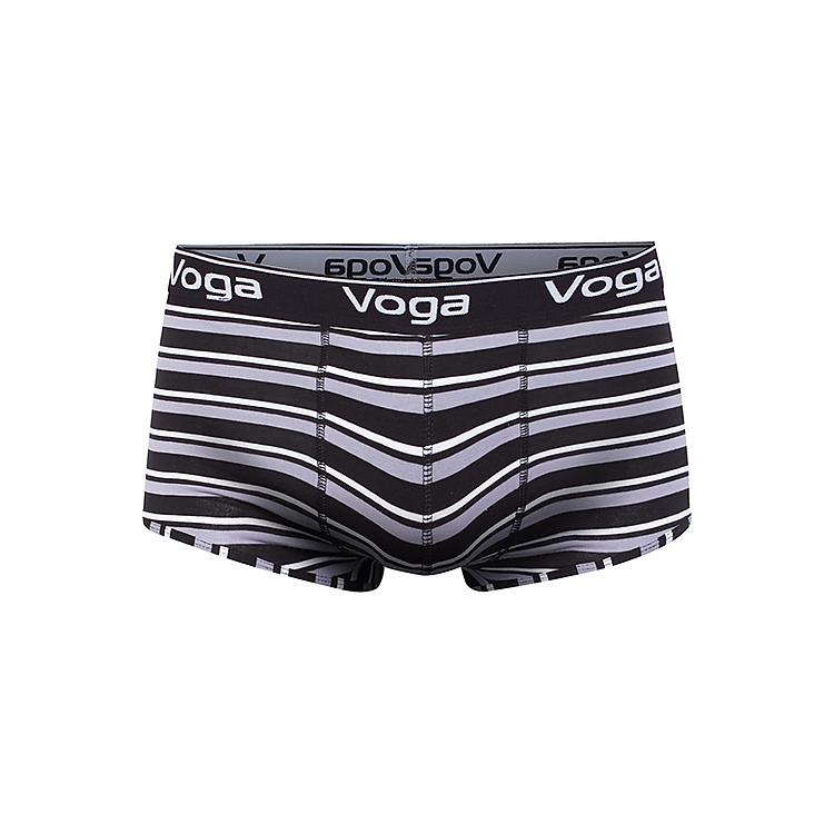 Quần Boxer Brief Ống Ngắn Vải Cotton VOGAONSXD - Sọc Xám Đen