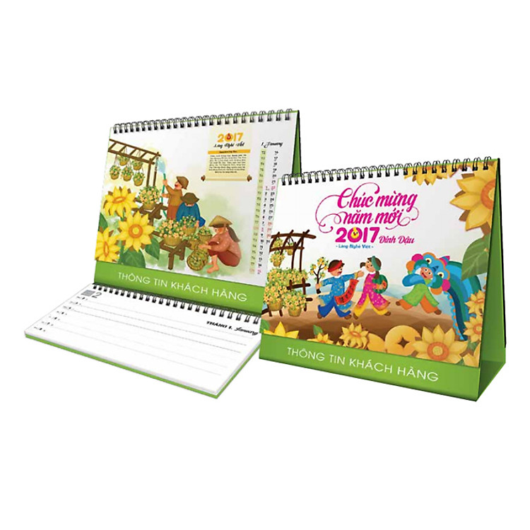 Lịch Để Bàn Chữ B Phương Nam 2017 - Làng Nghề Việt - BPN11