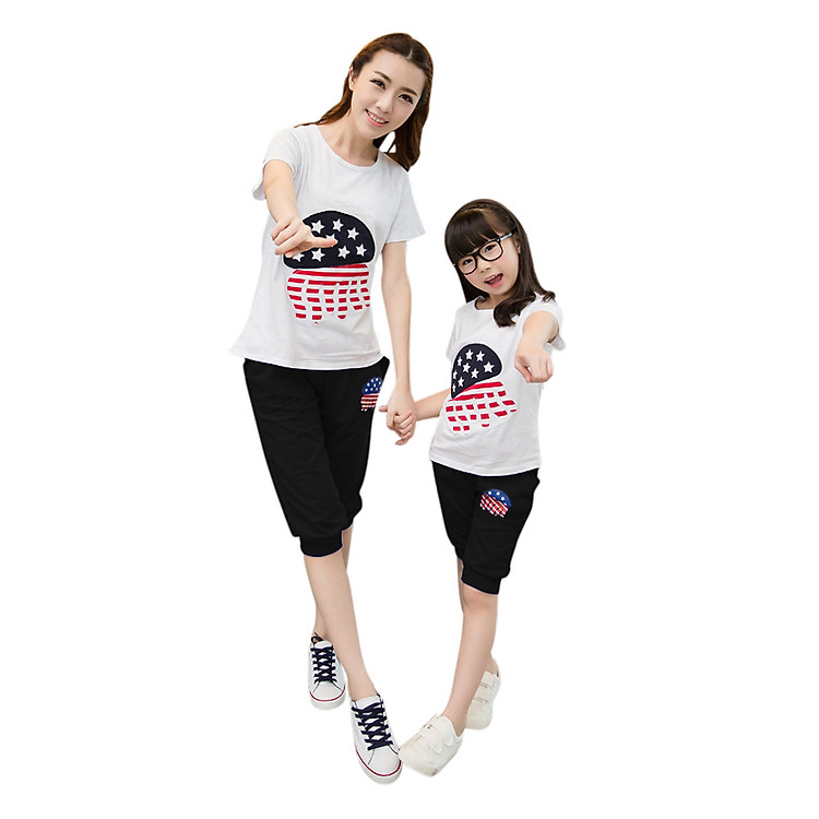 Combo Đồ Mẹ Bé Họa Tiết Sứa Biển CIRINO CB_BT_D - Đen