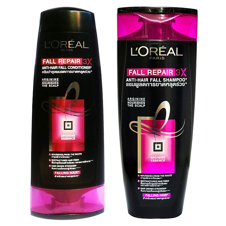 Combo Dầu Gội Và Xả L'oreal Ngăn Rụng Tóc Fall Repair 3X