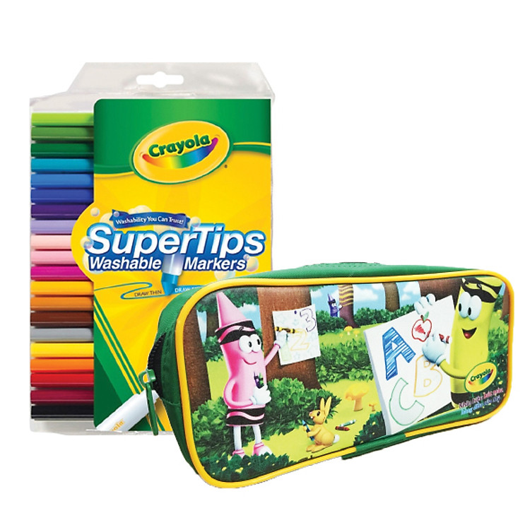 Bộ Bút Lông 20 Màu Crayola CB09 (Tặng Kèm Bóp Viết)