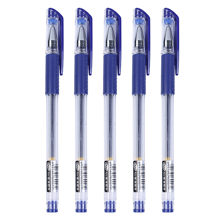 Bộ Bút Gel Nước Mini (0.5mm) – Mực Xanh (5 chiếc)