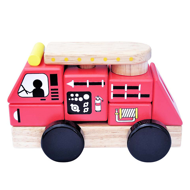 Đồ Chơi Gỗ Colligo - Bộ Lắp Ráp Xe Cứu Hỏa 30221A