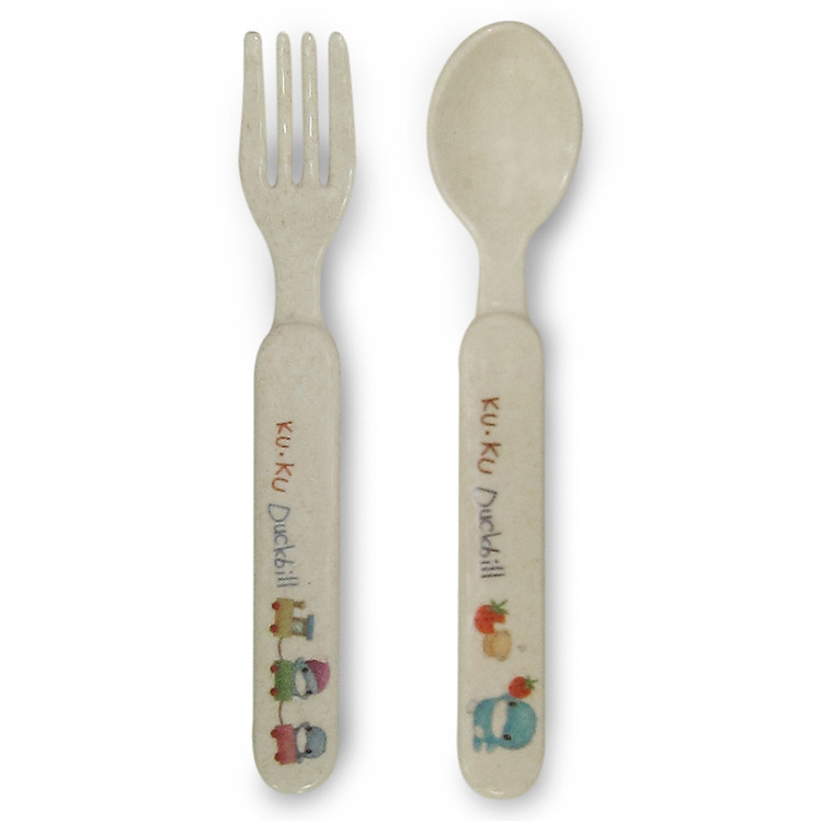 Bộ Muỗng Nĩa Bằng Bột Tre KuKu KU3024