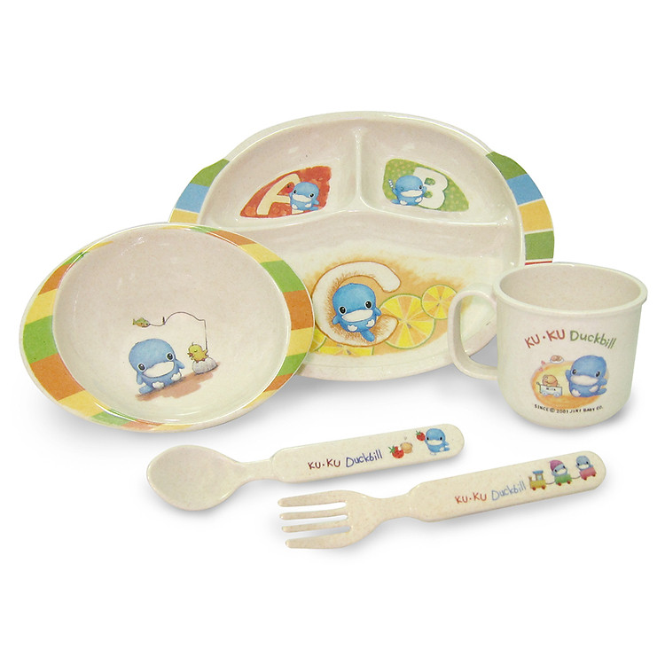 Bộ Chén Ăn Cho Bé Bằng Bột Tre KuKu KU3030
