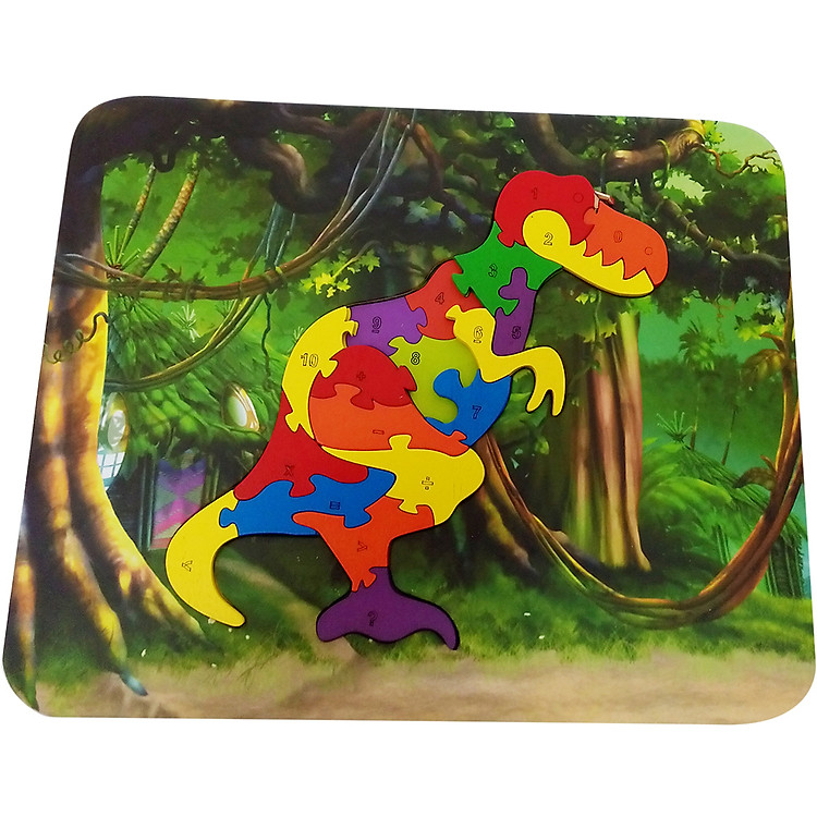 Đồ Chơi Gỗ Ghép Hình Puzzle Tottosi Khủng Long 303009 (19 Mảnh Ghép)