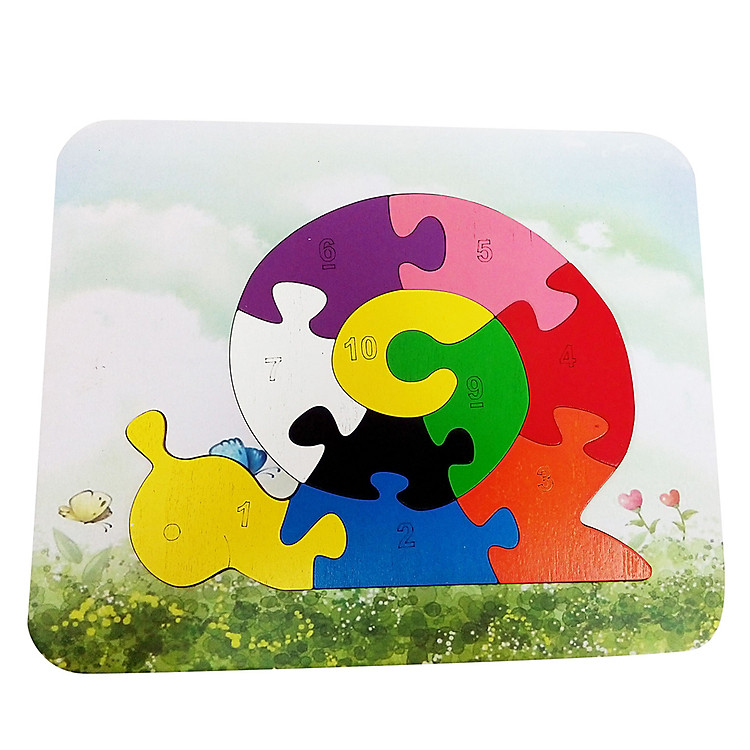 Đồ Chơi Gỗ Ghép Hình Puzzle Tottosi Ốc Sên 303022 (10 Mảnh Ghép)